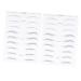 FOMIYES 2 Pairs Adhesive Eyebrow Template Artificial Eyebrow Patch Eyebrow Stickers Makeup Tools 6d Simple 1 count (Pack of 1) Black 003