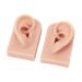 Ear hole exercise model simulated human skin reusable versatile 1 pair of silicone dance models for the medical salon (medium skin color)