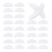 Vrttlkkfe 18 pairs glasses nose pads glasses glue silicone anti-slip noses pads for glasses slogans sunbathing (transparent 1.5 mm)