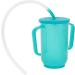 Spill Proof Feeding Cup with Extended Straw - Self Feeding Aid for Stroke & Parkinson Patients - Elderly Drinking Utensils (Blue) - Buy Online on GoSupps.com