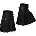 Men's Scottish Rock Short Medieval Kilt - Vintage Scottish Costumes for Adults | Classic Black Clubwear in Large Sizes (5XL) - Buy Online on GoSupps.com