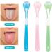 3-Piece Double-Sided Tongue Cleaning Brush Set - Gentle & Effective Tongue Scrapers in Green Blue & Pink for Bad Breath Relief - Buy Online on GoSupps.com