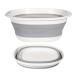 Foldable Wash Basin - Outdoors Col-lapsible Multiuse Wash Tub | Col-lapsible Dish Tub Portable Sink | Hangable Folding Laundry Tub | Camping Dish Tub | Portable Wash Dish Basin Grey