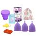 Florauspicious reusable menstrual cup get florauspicious menstrual cups for female care 3 pieces (small purple) purple/purple/purple 1 piece (3 Pack)