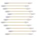 1000 Count Organic Bamboo Cotton Swabs - Pointy/Round Head Biodegradable Wooden Cotton Buds for Ear Plastic Free Double Ear Cotton Sticks for Cleaning Makeup 1000 Pcs