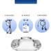 Sertay Magnetic Glasses Holder - 2 ID Card Holders Metal Attachments for Sunglasses & Headphones (Silver White) | International Shipping Available - Buy Online on GoSupps.com