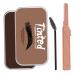 Eyebrow Soap Kit Long Lasting Eyebrow Shaping Wax with Brow Trimmer Brush Brown