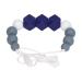 Buy Dark Blue Silicone Biting Toys - Easy to Clean Baby Feeding Chain | Safe & Pedagogically Designed for Everyday Use - Buy Online on GoSupps.com