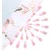 Coffin False Nails Long Fake Nails Pink Crystal Ballerina Acrylic Press on Nails Full Cover Stick on Nails 24pcs for Women and Girls 1 count (Pack of 1) Pink - Buy Online on GoSupps.com