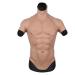 YIQI Silicone Muscle Chest Realistic Male Chest Vest Abdominal Muscle Simulation Skin Silicone Soft Ivory White Large-X-Large Basic Type