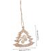 COHEALI 1 set with Embellishments Wood Pendant Ornaments Design Snowflakes Ornament Painting Cutouts Ropes Beige 8.00X7.80X0.20CM - Buy Online on GoSupps.com