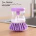 Allayu PP Cookware Brush Nonslip Replacement Solid Color Detachable Washable Ergonomic Cooking Pan Pot Bowl Cleaning Brushes Purple - Buy Online on GoSupps.com