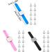 10 Pieces Hair Parting Ring with Magnetic Pin Holder Wrist Adjustable Pinky Hair Parting Tool Metal Braiding Rings for Parting Hair Hair Selecting Tools (Pink) - Buy Online on GoSupps.com