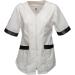 Fratelli d Italia Women's Smock - Black & White Beautician Massage Uniform for Hairdressers & Beauty Salons - Buy Online on GoSupps.com