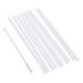 MonkeyJack 10 Pieces Reusable Clear Hard Plastic Drinking Straws+1 Piece Cleaning Brush for Mason Jar and Tumblers Home Party Tableware
