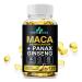 3 in 1 Ashwagandha + Maca Root + Panax Ginseng - Natural Supplement for Energy Stamina and Stress Support 120 Softgels