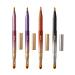 4 Pieces Gradient Retractable Lip Brush Lipstick Eyeshadow Foundation Makeup Brush, Lip Concealer Brush, Portable Dual End Travel Brush Tool with Cap for Lipstick Gloss Smear