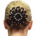 Handmade Elastic Crochet Mesh Bun Cover with Rhinestone Holder - Set of 4 | Perfect for Ballet, Dance, Sports, and Daily Wear - Buy Online on GoSupps.com