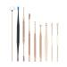 9Pcs Ear Wax Remove Kit Ear Pick Cleaning Tools Set Tools Cleaning Earwax Remove Storage Tool Box Ear Brush Ear Cleaning Golden