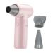 B Baosity Cordless Hair Dryer Engine Fan Electric Compact Blow Dryer Powerful Blow Dryer for Computer Car Fan Keyboards Laptop Pink