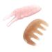 Beavorty 1 Massage device Massage comb for Head Guasha-Schaber Guasha-Kamm Guasha-Tool for the face Massagekamm made of Harz Neckholder combs for women jade pink fifties comb beeswax 12x4cm pink