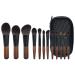 Mini Portable 12 Makeup Brush Set Loose Powder Brush Eyeshadow Brush Beauty Tool Black