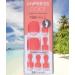 Impress Kiss Color Press-On Neon Orange Pedicure Toe Nails - 24 Count - Buy Online on GoSupps.com