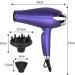 TIYETA Professional Ionic Salon Hair Dryer 4000W Blow Dryer Constant Temperature Low Noise Curly Hair Care Hairdryer Blowdryer Includes Diffuser and Concentrator Purple - Buy Online on GoSupps.com