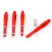 CUESOUL 4 pcs TERO AK7 Dart Shafts Built-in Spring Telescopic for Steel Tip Darts and Soft Tip Darts Red 37mm-Length D