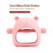 Foxin Bear Never Drop Silicone Teething Toy for Babies 6-12 Months - Pink | Infant Wrist Hand Baby Teether Pacifier for Babies Over 3 Months - Buy Online on GoSupps.com