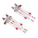 Beatifufu 1 Pair Fox Tassel Clip Dangle Tassel Hair Clip Alligator Hair Clips Chinese Tassel Hair Clip Women Tassel Hair Clip Chinese Tassel Hairpin Tassel Hairpin Tassel Barrette