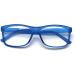Big Lens Simple Plain Colorful Reading Glasses - 2 Pairs Matte Blue No Magnification - Optical Comfort Design - Buy Online on GoSupps.com