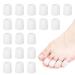 WLLHYF 20 Pieces Toe Sleeves  Gel Toe Protectors Toe Tube Pads Breathable Toe Covers Pinky Toe Spacers for Bunion Overlap Toe Hammer Toes Preventing Rubbing Relief Pain (20 White)