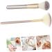 Angoily 1 Set Makeup Brush Highlighter Brush Facial Fan Makeup Highlighter Facial Brush Facial Tool Powder Brush Makeup Fan Blush Facial Wooden Handle Woman - Buy Online on GoSupps.com
