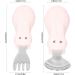 Baby Fork Spoon Fine Workmanship Safe Cute Shape High Temperature Resistant Exquisite Beautiful Toddler Feeding Utensils for Feeding(Off-White) - Buy Online on GoSupps.com