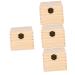 Beaupretty 4 pieces of storage box for essential oils Wood storage jewelry packaging boxes Jewelry organizer etui showcase for essential oils Small container wooden suitcase essential oil