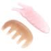 Plafope 1 Massage device Scraping Care Tool Massage Plate Massage Chamber Schabebrett Guasha Brett Massage Bug Schabenkamm Schabenkmabel Multifunctional comb head massage tool 12x4cm pink