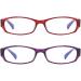 Shop Women's Blue Light Blocking Reading Glasses - 2 Pack with UV Protection - +2.0 Red/Purple Readers - Buy Online on GoSupps.com