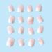 Ombre Press on Nails Short Square Nude White Gradient Full Cover Acrylic Stick on Nails for Women & Girls | 24Pcs French Manicure Decoration - Buy Online on GoSupps.com
