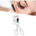 Qukaim Electric Eyelash Curler Electric Heated Eyelash Curler 3 Temperature Modes Rechargeable Mini Long-Lasting Lash Curler White - Buy Online on GoSupps.com