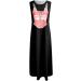 Women Summer Casual Fashion Slit Long Dress Sleeveless Tank Top Round Neck Printed Dress Fitted Summer Dress for Pink X-Large - Buy Online on GoSupps.com