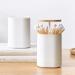 Tiantian 2 piece of automatic pop-up toothpick holder cotton swab donor box insertable 4 grilles cotton swabs toothpick container Organizer for toothpicks dental floss dental floss spikes