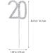 SAFIGLE 3pcs Crystal Cake Decorations Cake Decorating Cupcake Toppers Decorative Cake Pick Rhinestones 20 Birthday Bling Soporte Para Cupcakes 20th Anniversary Cake Toppers Diamond Wedding - Buy Online on GoSupps.com
