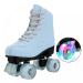 XUDREZ Roller Skates for Women Girls, SkyBlue Premium Frosted Material Roller Skates, Classic Double-Row High-top Roller Skates for Beginner, Indoor Outdoor Roller Skates Women US:8