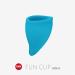 Fun Factory Menstrual Cup - Size A Klein Made in Germany 100% Medical Silicone - Comfortable Convenient & Hygienic - Turquoise 1 Piece - Buy Online on GoSupps.com