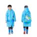 QTECLOR Kids Raincoat Jacket Girl Boy Age 6-13 Year Cartoon Rain Poncho with School Bag Cover Outdoor Camp Cycle