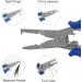 Amoygoog Fishing Pliers | Stainless Steel Needle Nose Pliers with Split Ring Hooks Remover | Cut Fishing Line Multitool with Sheath | Telescopic Lanyard - Buy Online on GoSupps.com