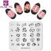 Kads Nail Art Stamping Template - Flower Pattern Stencil | 4pcs Manicure Supplies for Stunning Nail Art - Buy Online on GoSupps.com
