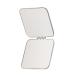 Tenlacum Metal Compact Pocket Mirror Small Double Sided Portable with Unbreakable Surface Silver