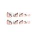 YOSOMK 72PCS Short Square Glossy Fake Toenails with Black Designs - Nude Full Cover Acrylic Toenails - Buy Online on GoSupps.com